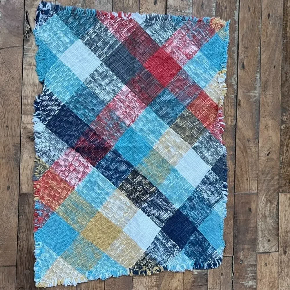 Threshold Cotton Multi-Color Woven Plaid Placemats 18